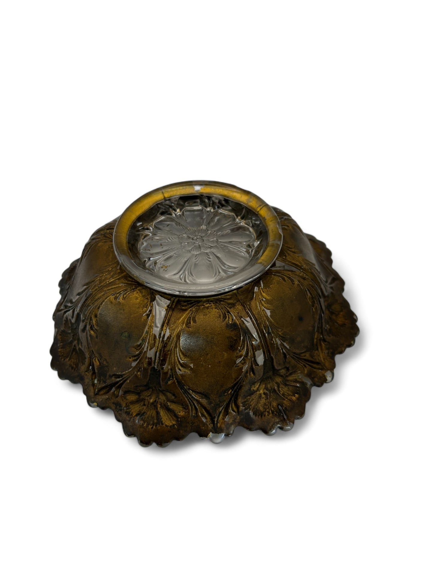 Carnation Goofus Glass Bowl