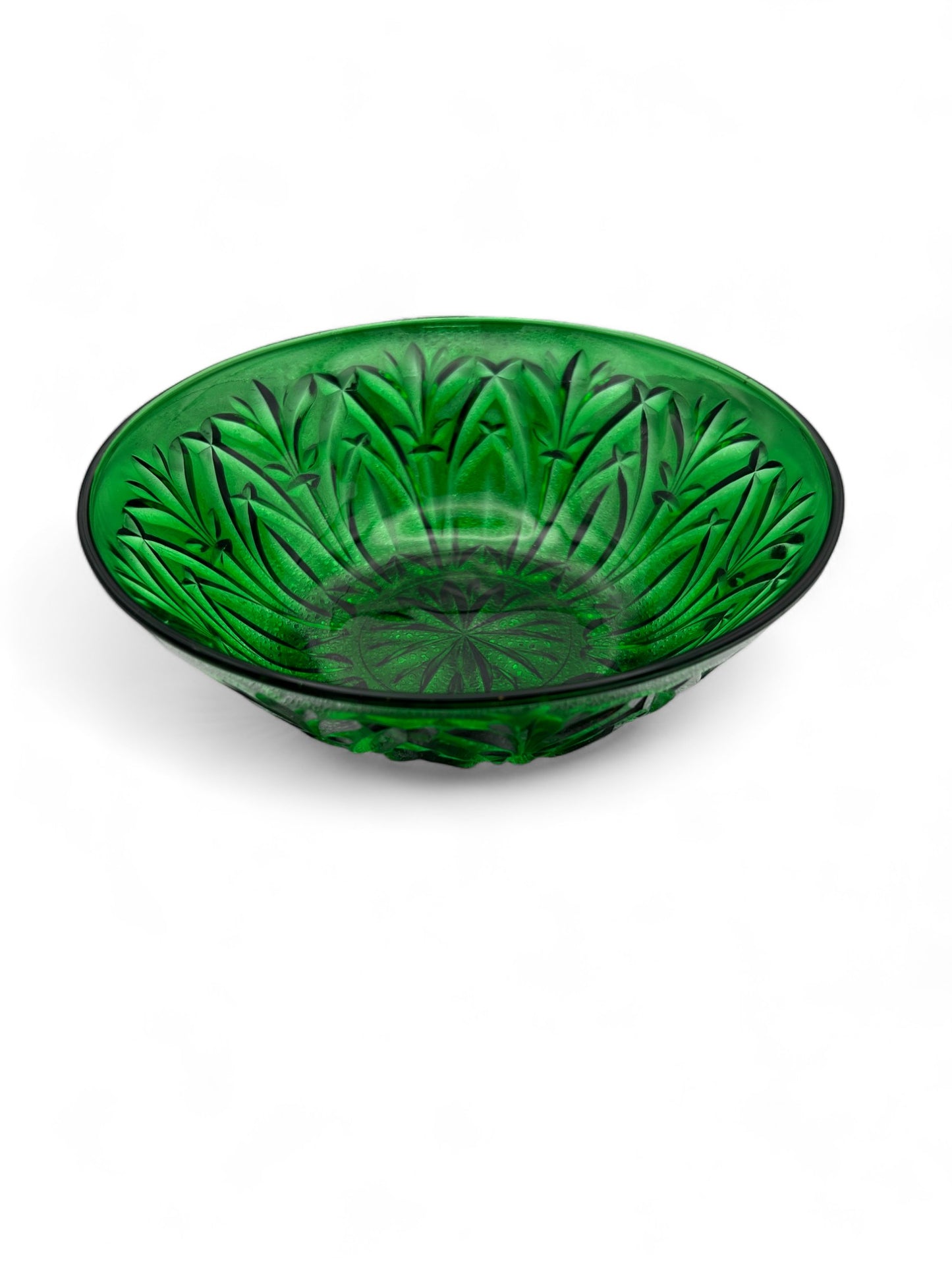 Vintage Emerald Green Glass Bowl