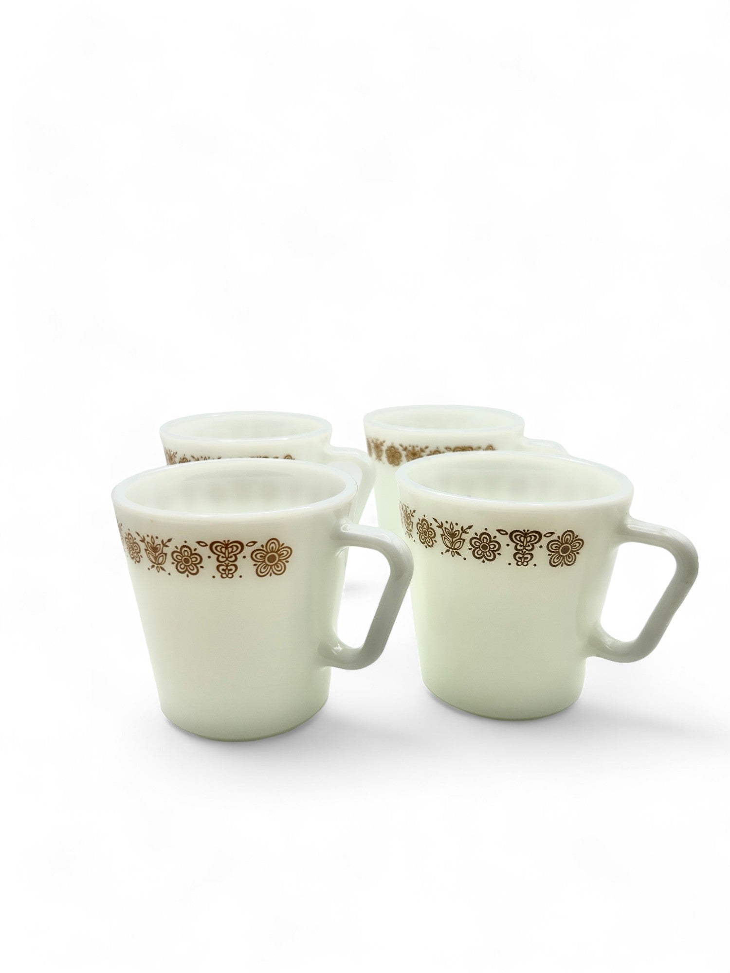 Vintage Butterfly Gold Pyrex Coffee Cups Set of Four – Hinson