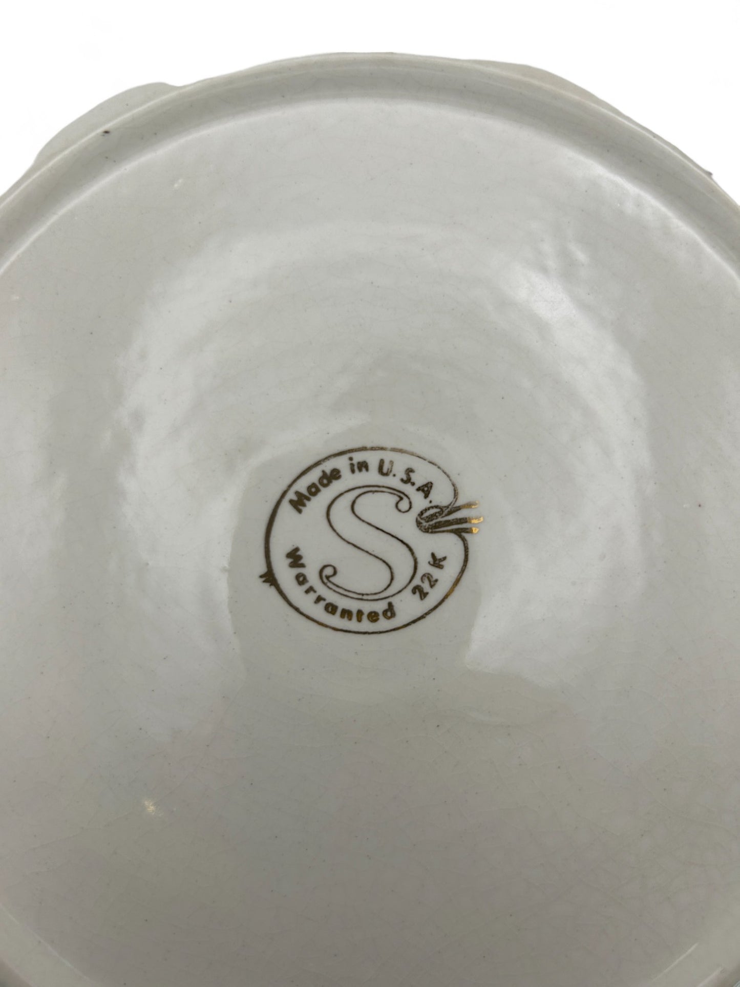Vintage Rose Plates with 22K Gold Trim