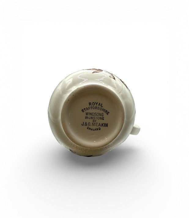 Vintage MCM Royal Staffordshire J&G Meakin “Windsong” Creamer + Lidded Sugar