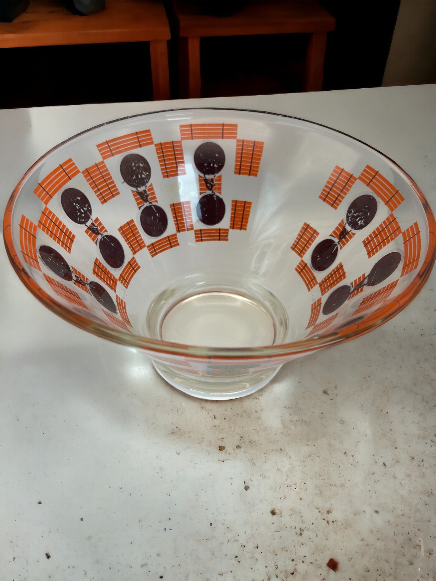 Anchor Hocking Mid Century Glass Serving Bowl