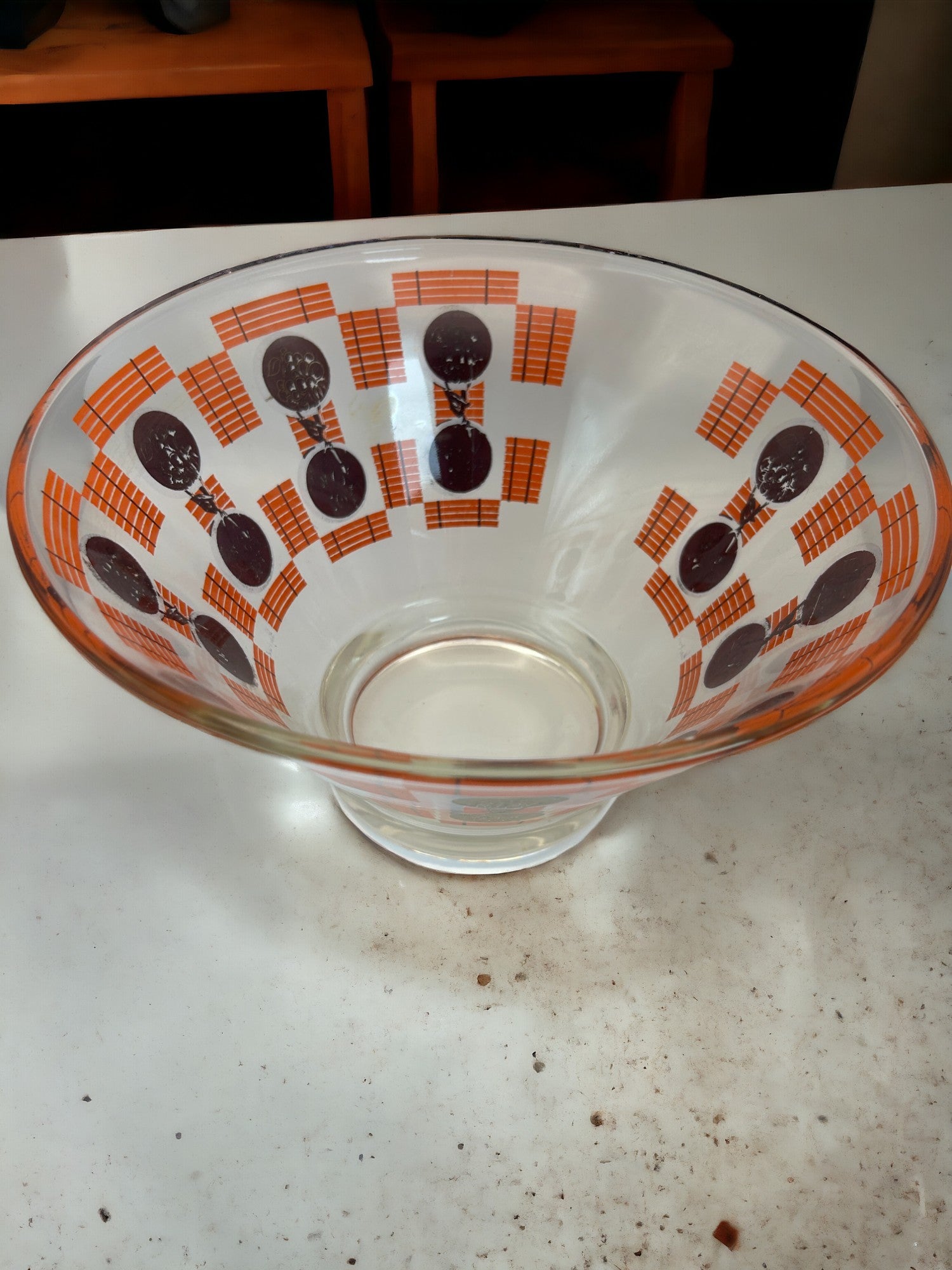 Anchor Hocking Mid Century Glass Serving Bowl