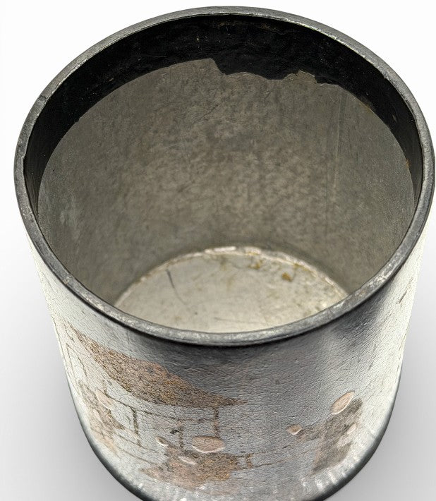 Antique English Black Lacquer Tea Caddy — Parcel-Gilt Chinoiserie