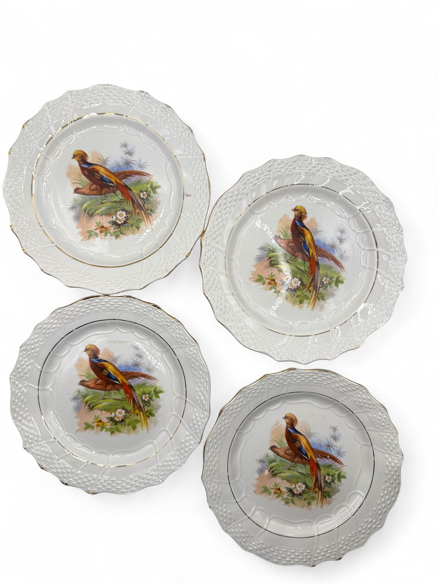 Antique French Moulin des Loups Dessert Plates - Set of 12