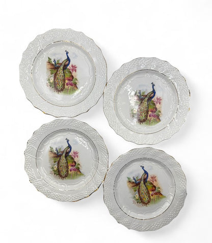 Antique French Moulin des Loups Dessert Plates - Set of 12