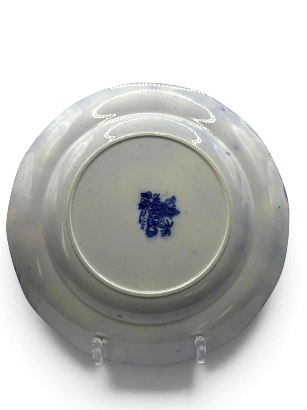 Antique W. Adams & Co. Kyber Flow Blue Ironstone Plate