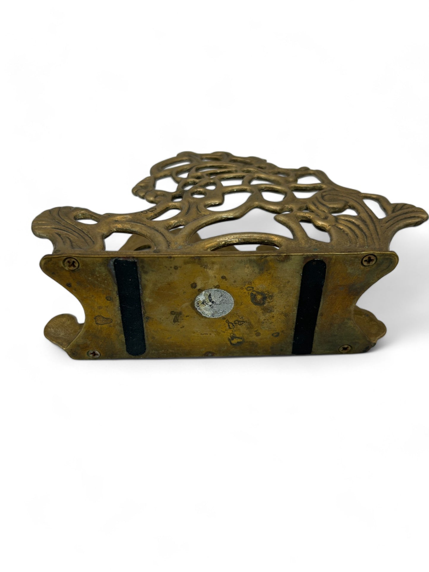 Art Nouveau Ornate Brass Letter Holder
