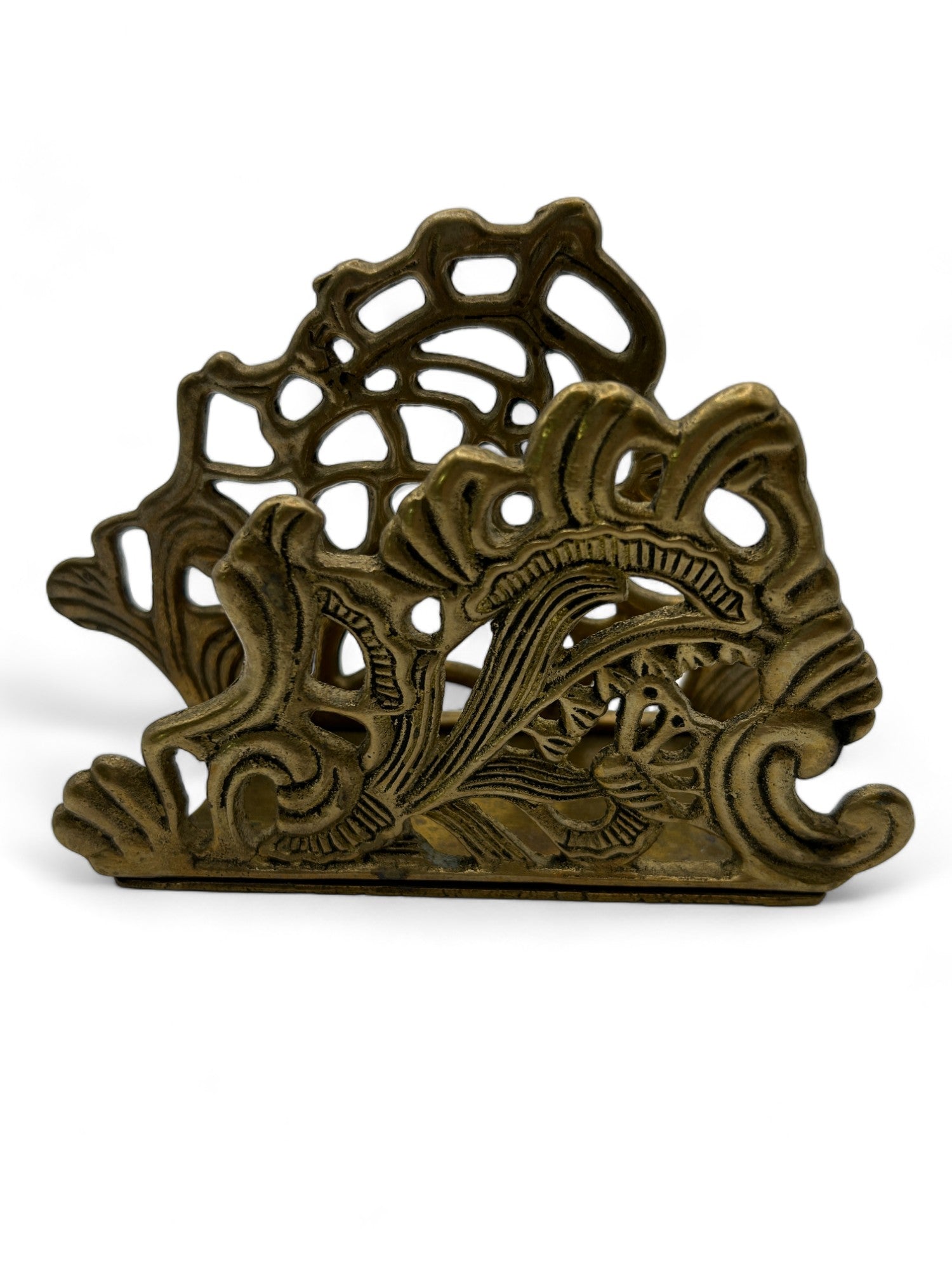 Art Nouveau Ornate Brass Letter Holder