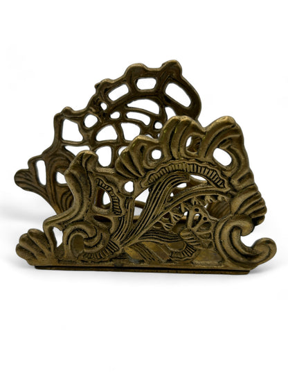 Art Nouveau Ornate Brass Letter Holder