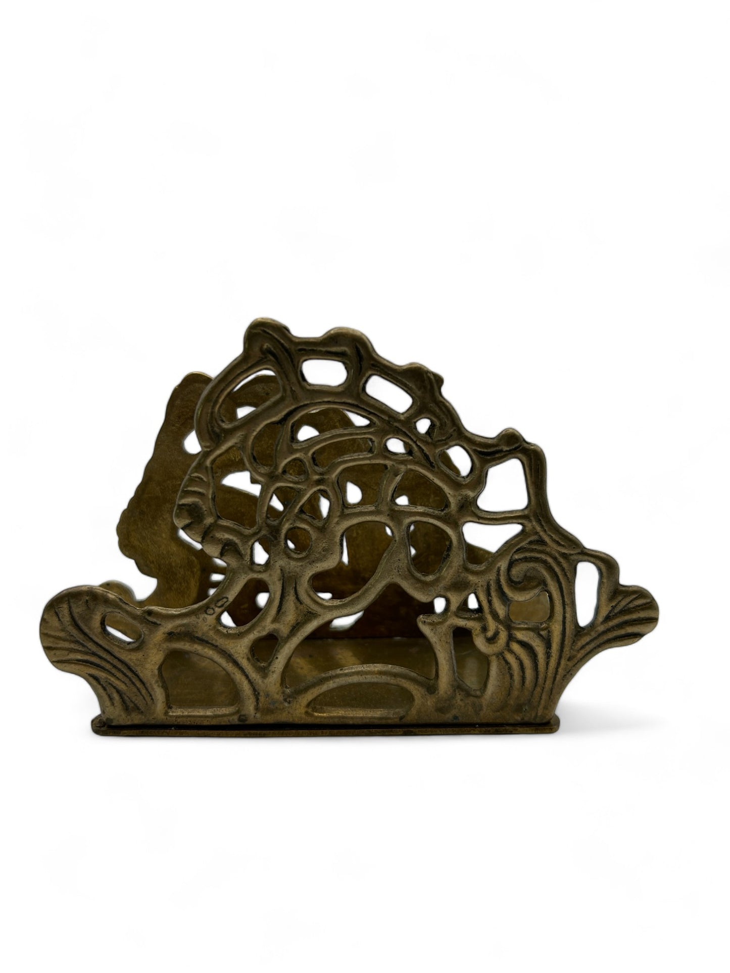 Art Nouveau Ornate Brass Letter Holder