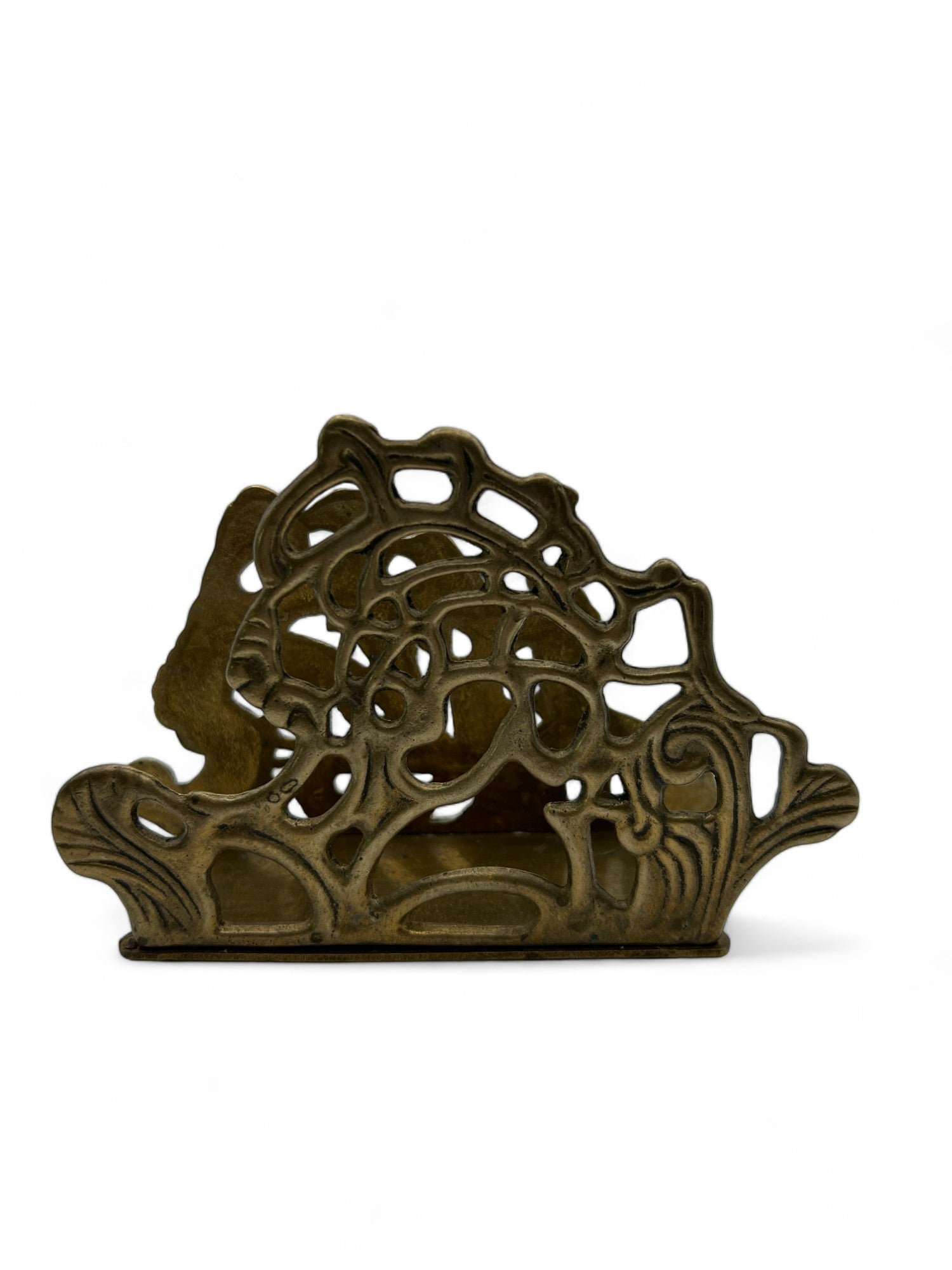 Art Nouveau Ornate Brass Letter Holder