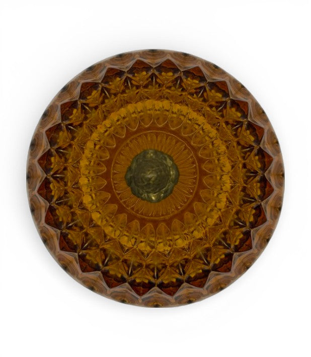 Vintage Indiana Glass Amber Glass Candy Dish