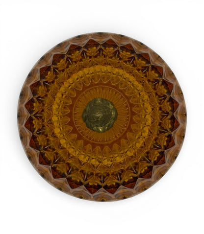 Vintage Indiana Glass Amber Glass Candy Dish