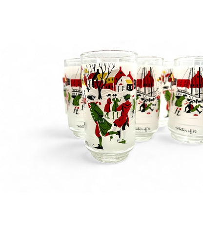 Libbey Winter of 76 Holiday Glasses