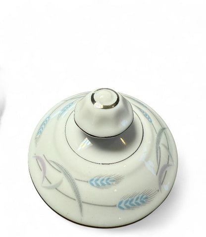 MCM Valmont China Royal Wheat & Moonlight Covered Sugar Bowl - Vintage Tableware