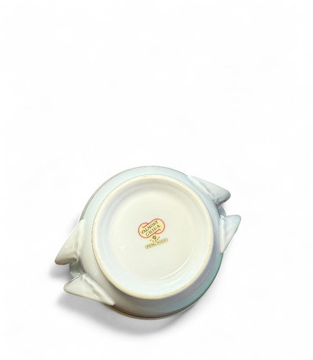 MCM Valmont China Royal Wheat & Moonlight Covered Sugar Bowl - Vintage Tableware