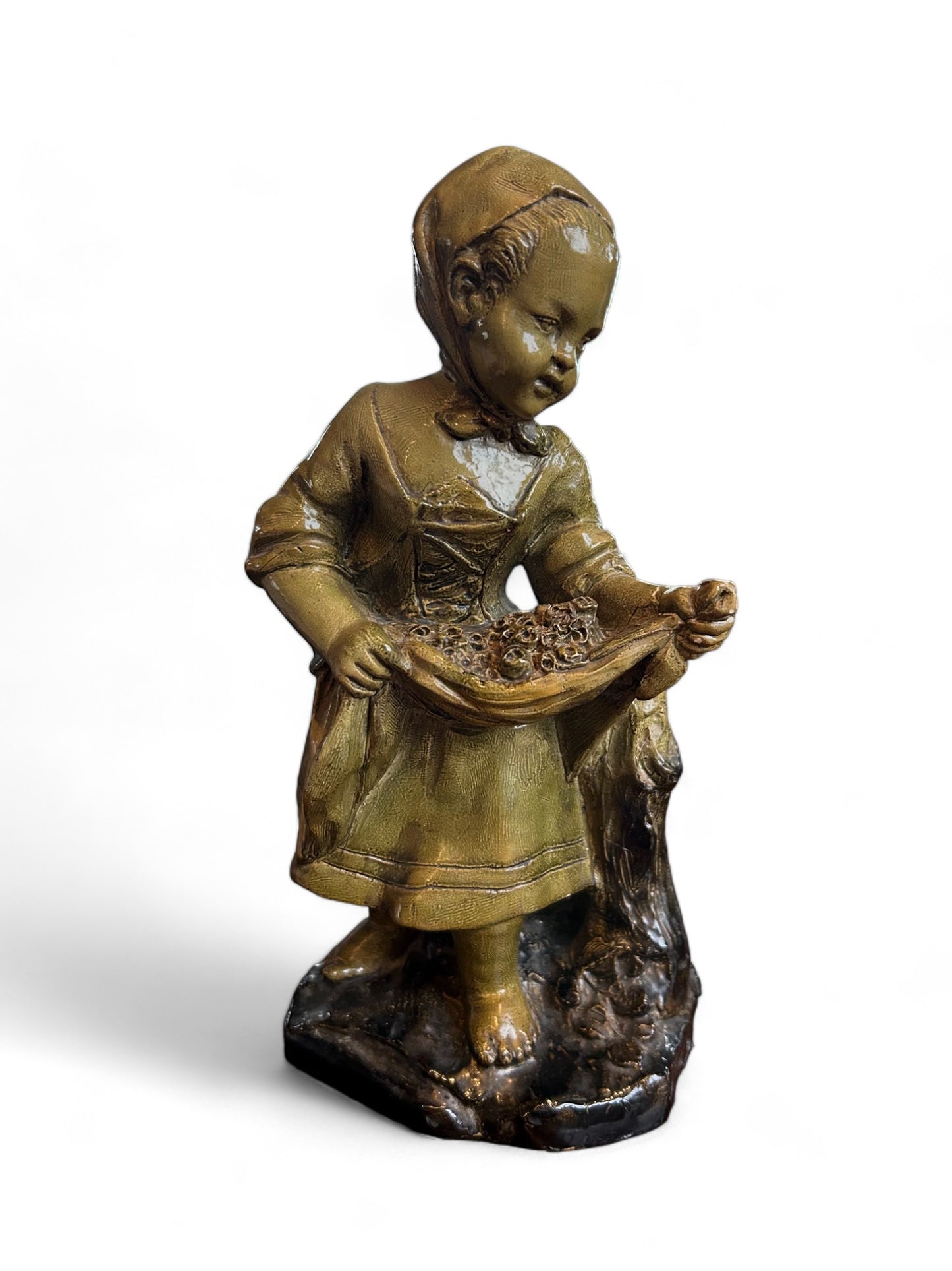 Mid Century Borghese Green Victorian Statue