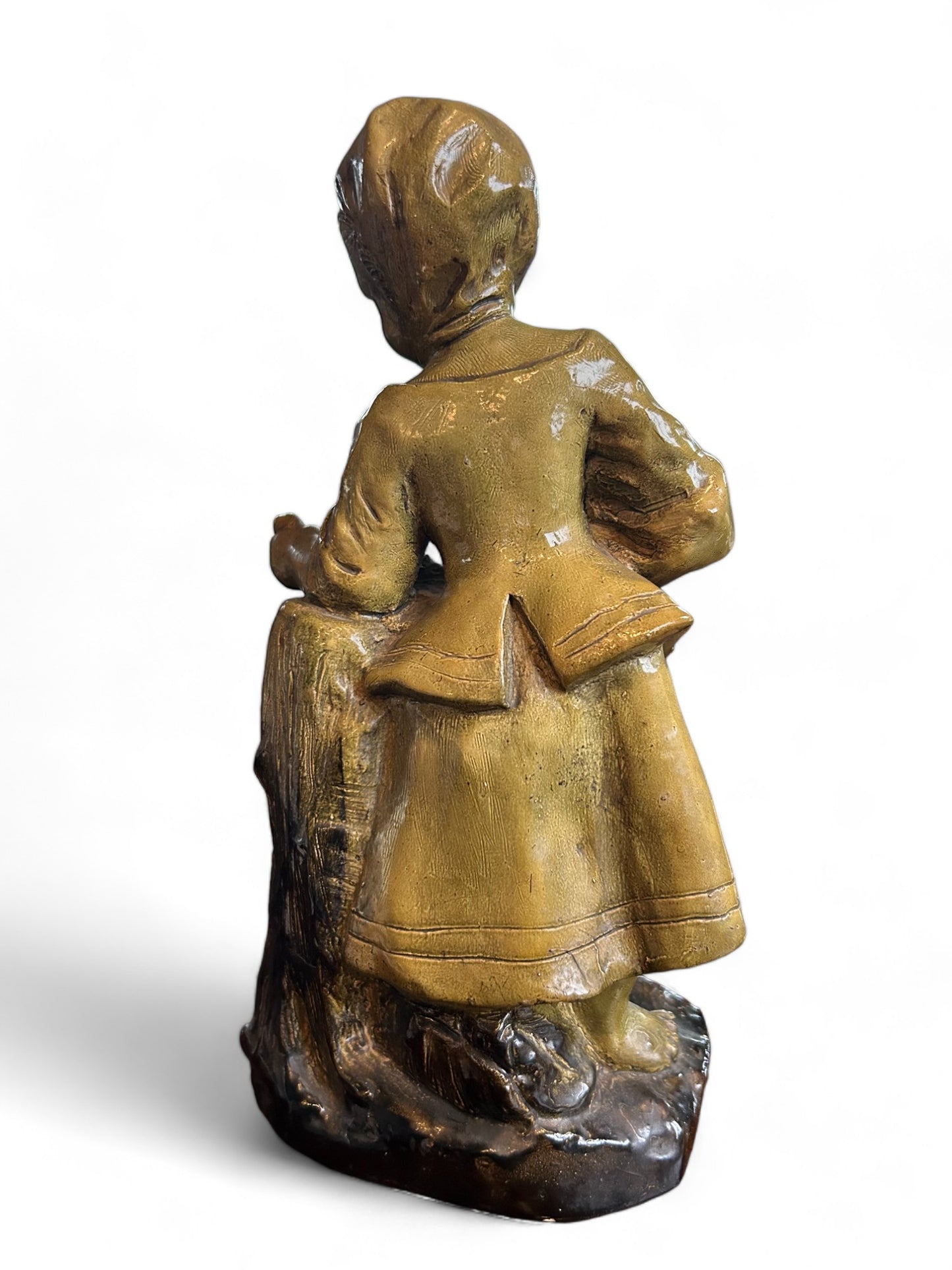 Mid Century Borghese Green Victorian Statue Photoroom2