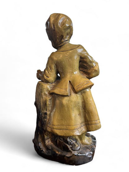Mid Century Borghese Green Victorian Statue Photoroom2