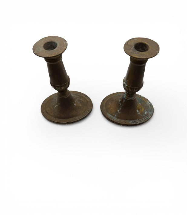Pair of Vintage Brass Candlesticks — Made in England