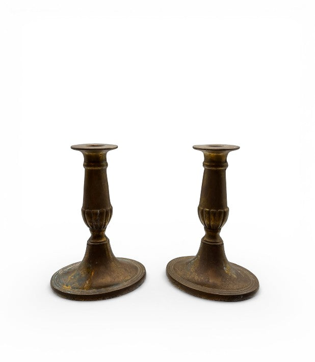 Pair of Vintage Brass Candlesticks — Made in England