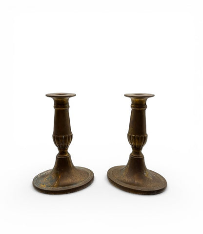 Pair of Vintage Brass Candlesticks — Made in England