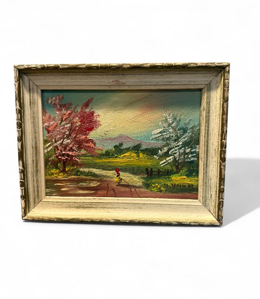Path to the Spring Valley – Framed Oil Painting Vintage Artwork