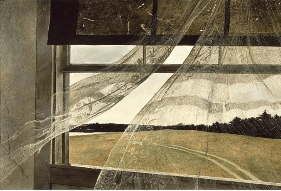 Andrew Wyeth "Wind from the Sea" Offset Lithograph