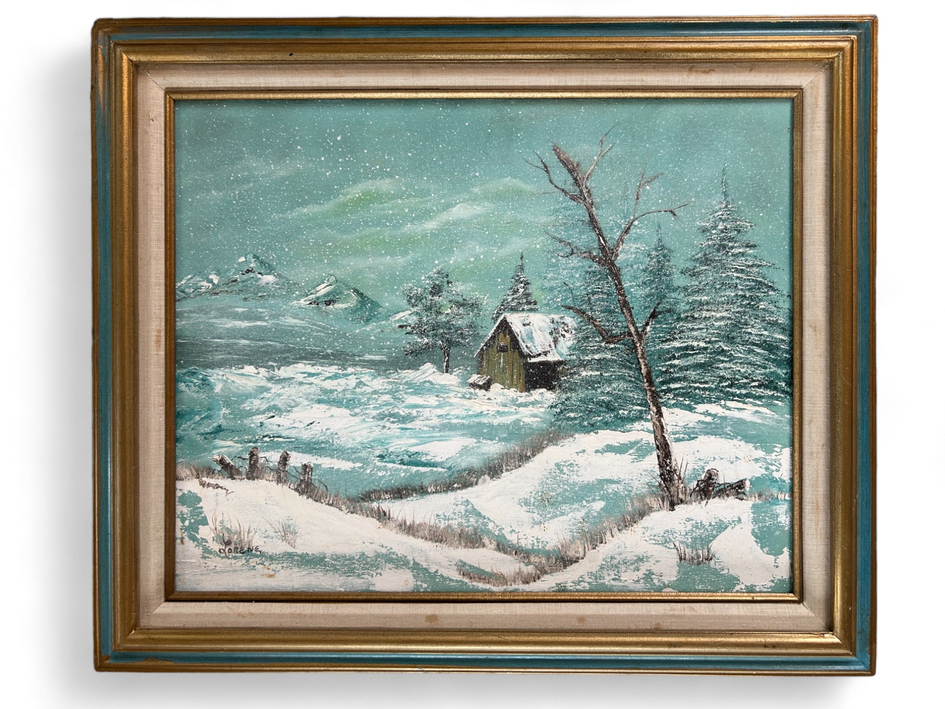 Seaside Serenity Vintage Painted Gem