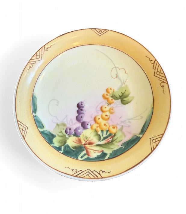 Set of 6 Vintage Hand-Painted Nippon China Plates – Grapes of Glam
