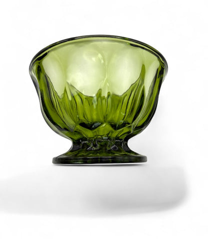 Vintage Anchor Hocking Fairfield Emerald Green Pedestal Bowl - Vintage Tableware