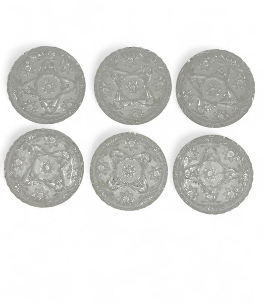 Vintage Anchor Hocking Glass Coasters Set of Six