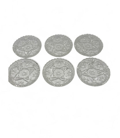 Vintage Anchor Hocking Glass Coasters Set of Six