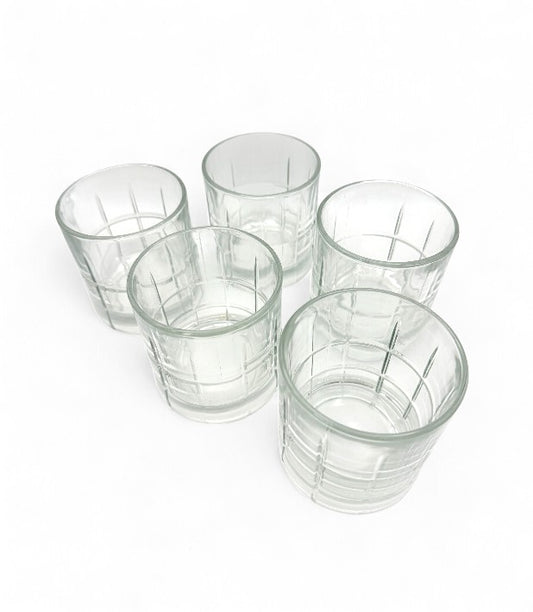 Vintage Anchor Hocking Tartan Old Fashioned Glasses – Set of 5 - Vintage Barware