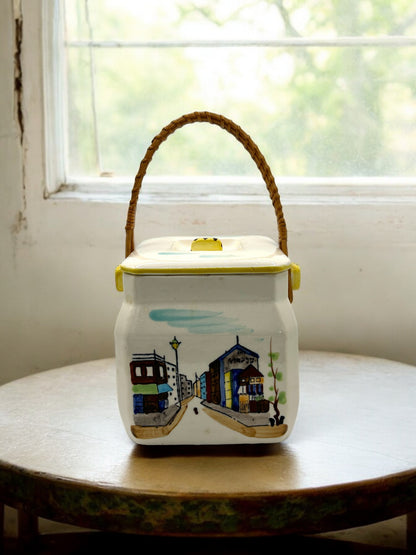 Vintage Arnart Japan Biscuit Jar With Lid