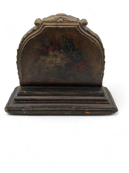 Baroque Hand Painted Floral Bookend