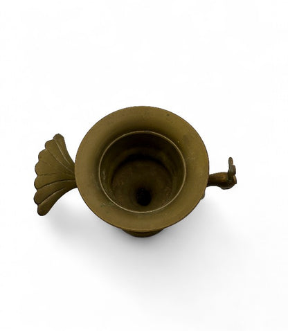 Vintage Brass Peacock Vase from India