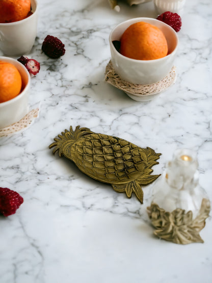 Vintage Brass Pineapple Trinket Dish