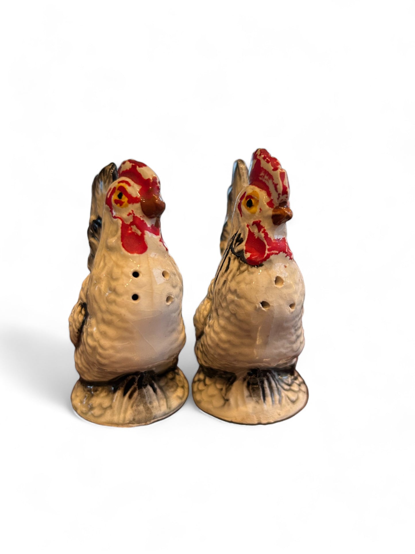 Vintage Ceramic Rooster Hen Salt 