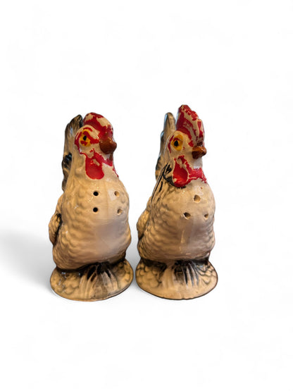 Vintage Ceramic Rooster Hen Salt 