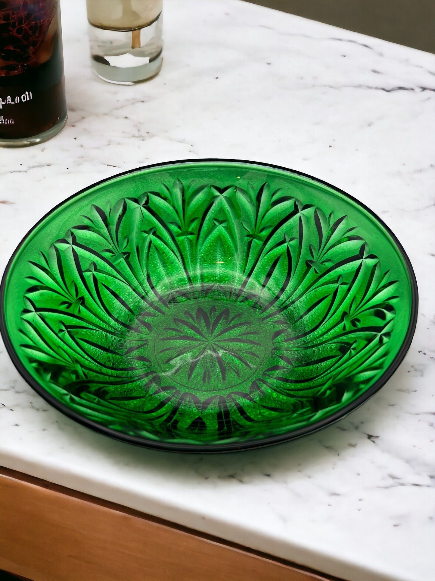  Green Glass Bowl