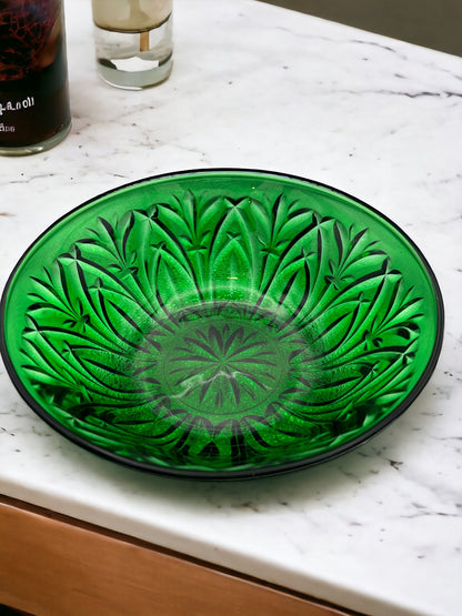  Green Glass Bowl