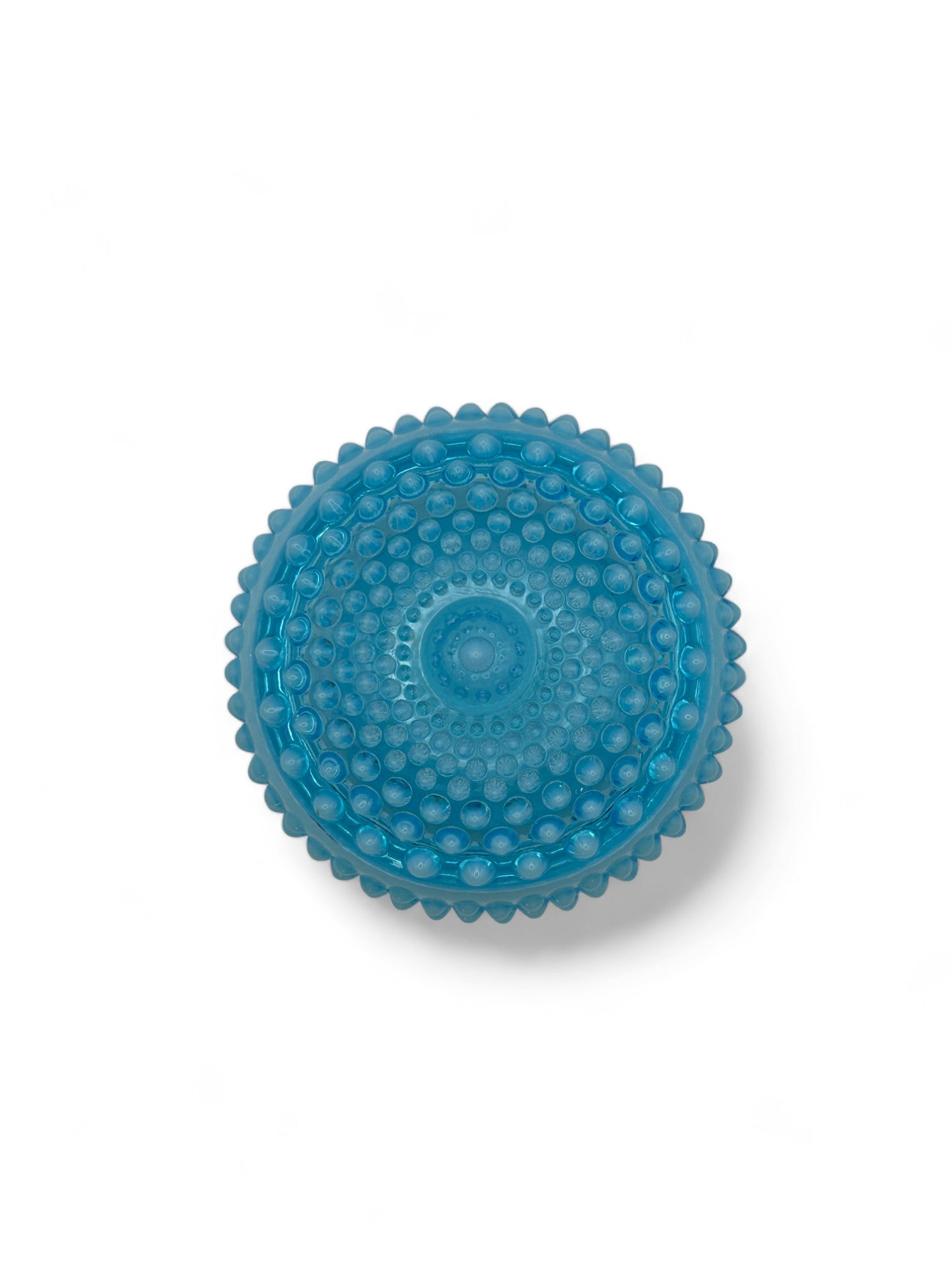 Vintage Fenton Blue Opalescent Hobnail Glass Trinket Dish
