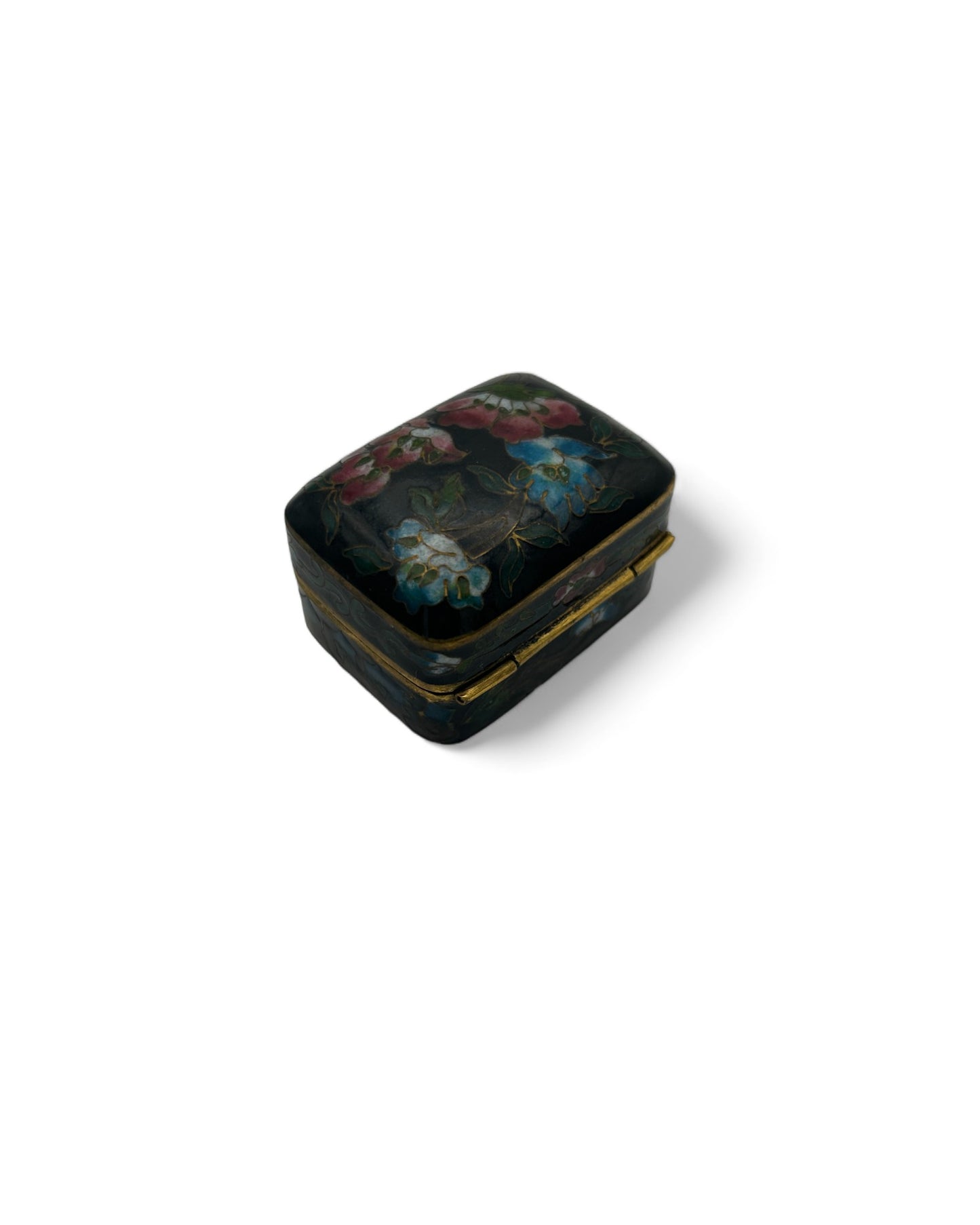  Floral Petite Japanese Cloisonne Trinket Box