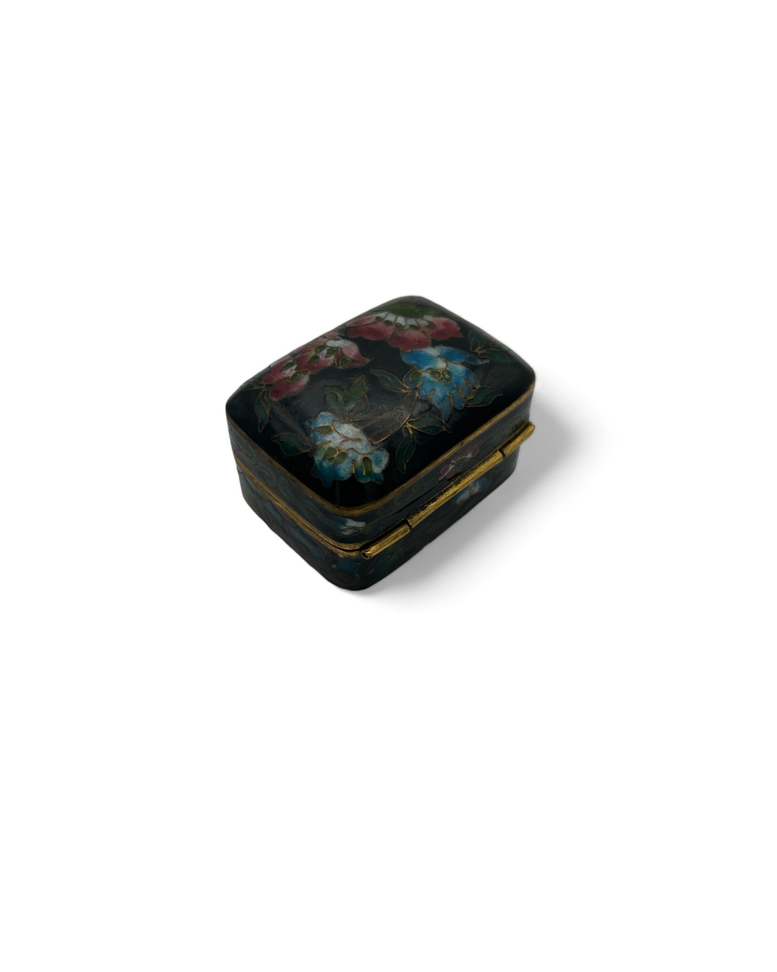  Floral Petite Japanese Cloisonne Trinket Box