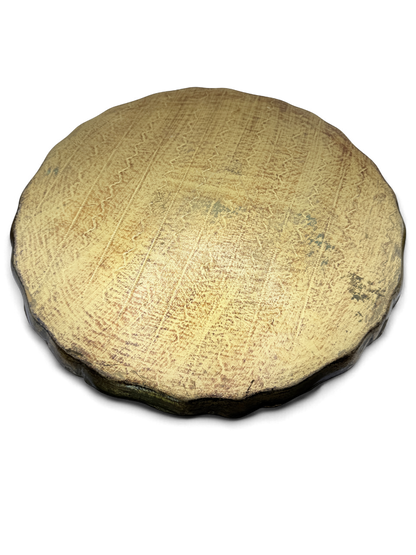 Vintage Florentine Gilt Wood Tray — Gold, Red & Ivory