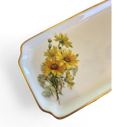 Vintage French Limoges Rectangle Tray and Oval Bowl