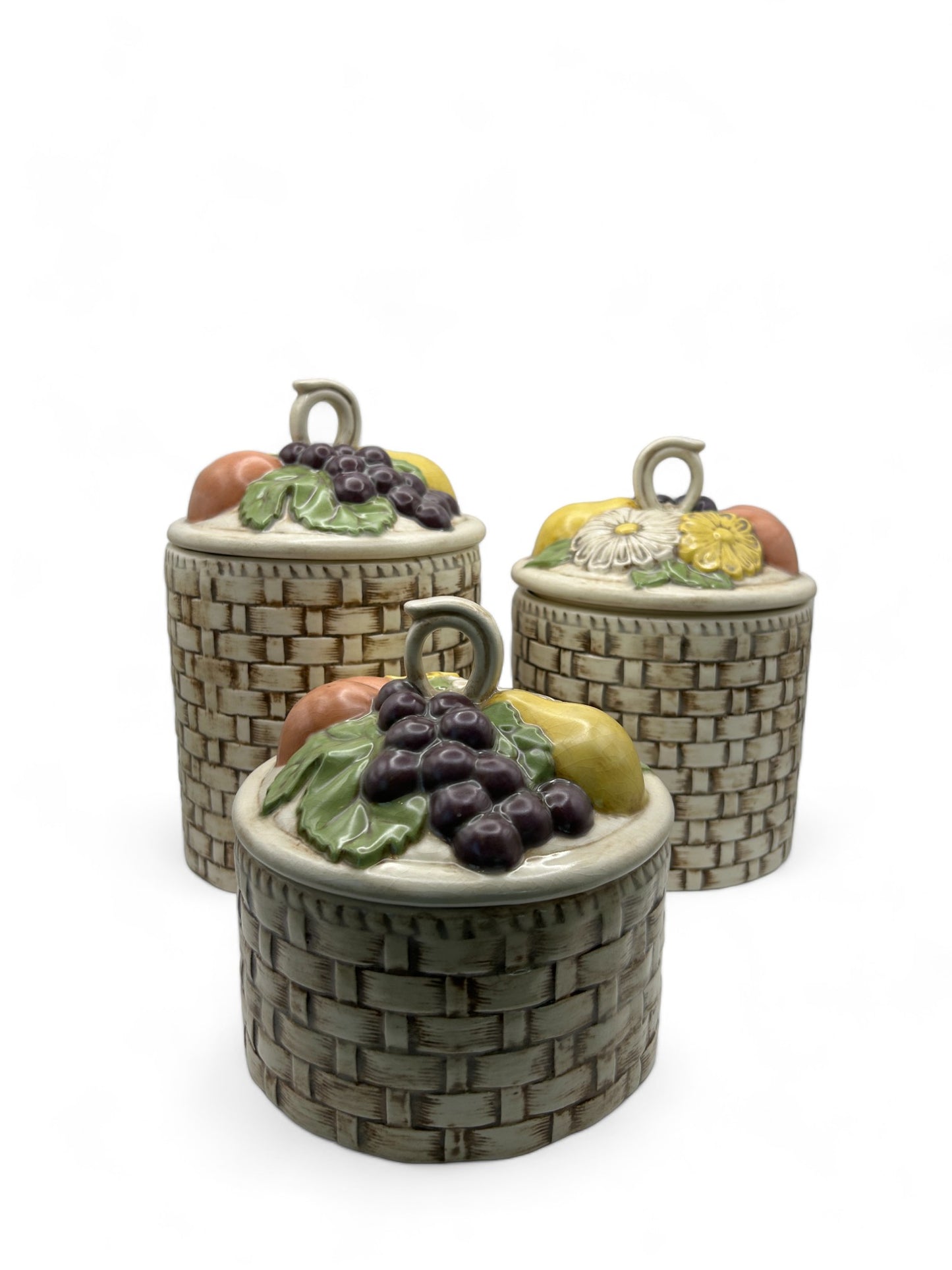 Vintage Hand Painted Canister Set