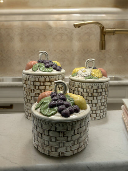 Hand Painted Canister Set